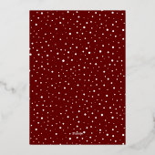 メリークリスマスフォトコラージスクリプト金ゴールド 箔シーズンカード (裏面)