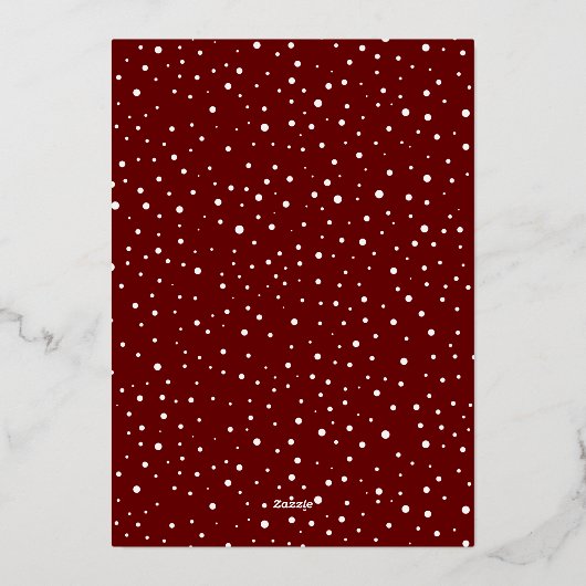 メリークリスマスフォトコラージスクリプト金ゴールド 箔シーズンカード (裏面)