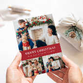 メリークリスマスフォトコラージホリデーカード シーズンカード