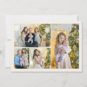 メリークリスマスフォトコラージポインセティアス シーズンカード (裏面)