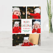 メリークリスマスフォトコラージュと年賀状 シーズンカード (正面)