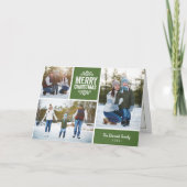 メリークリスマスフォトコラージュのグリーティングカード シーズンカード (正面)