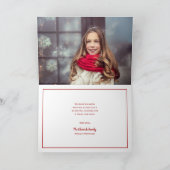 メリークリスマスフォトコラージュのグリーティングカード シーズンカード (内部)