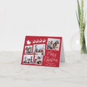 メリークリスマスフォトコラージュサンタスレイ シーズンカード (正面)