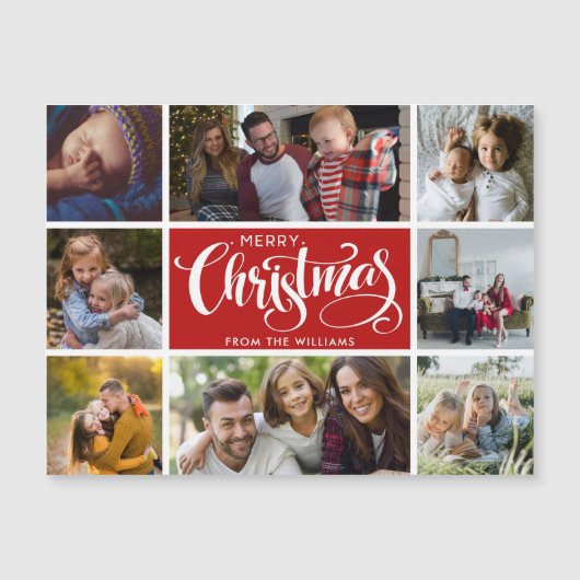 メリークリスマスフォトコラージュポストカード (正面)