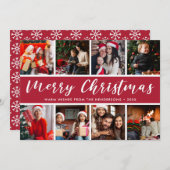 メリークリスマスフォトコラージュ書道 シーズンカード (正面/裏面)