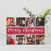 メリークリスマスフォトコラージュ書道 シーズンカード (スタンド正面)