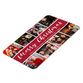 メリークリスマスフォトコラージュ書道 マグネット (左側)