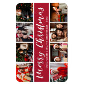 メリークリスマスフォトコラージュ書道 マグネット (縦)