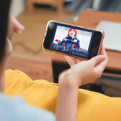 メリークリスマスフォトコラージュ海軍ブルースクリプト シーズンカード