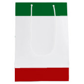 メリークリスマスフォトコラージュ美しいカスタム ミディアムペーパーバッグ (裏面)