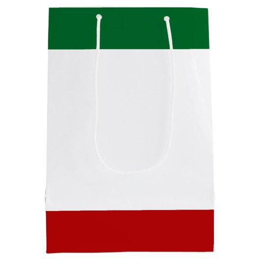 メリークリスマスフォトコラージュ美しいカスタム ミディアムペーパーバッグ (裏面)