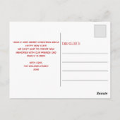 メリークリスマスフォトコラージュ美しい赤の緑 ポストカード (裏面)