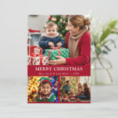 メリークリスマスフォトコラージュ3枚の写真 シーズンカード (スタンド正面)