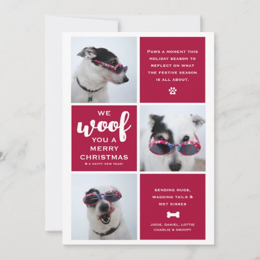 メリークリスマスフォトコラージュ シーズンカード (正面)