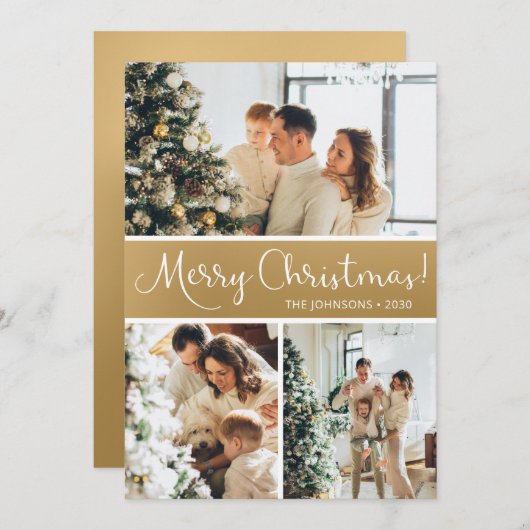 メリークリスマスフォトコラージュ シーズンカード (正面/裏面)