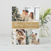 メリークリスマスフォトコラージュ シーズンカード (スタンド正面)