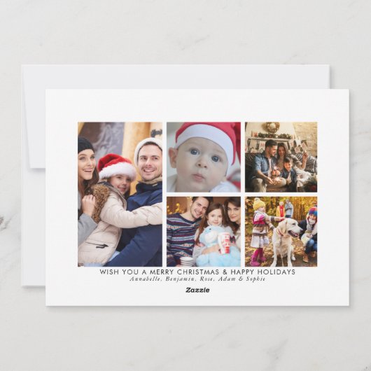 メリークリスマスフォトコラージュ シーズンカード (裏面)