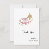 メリークリスマスフォトサンキューカード サンキューカード (裏面)