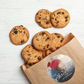 メリークリスマスフォトシルバー書道台本 ラウンドシール