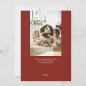 メリークリスマスフォトシンプルレッド シーズンカード (裏面)