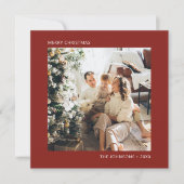 メリークリスマスフォトシンプルレッド シーズンカード (正面)