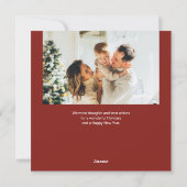 メリークリスマスフォトシンプルレッド シーズンカード (裏面)