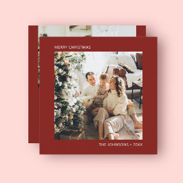 メリークリスマスフォトシンプルレッド シーズンカード