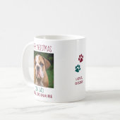 メリークリスマスフォトスタイリッシュドッグパパ コーヒーマグカップ (正面左)