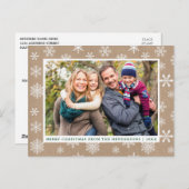 メリークリスマスフォトスノーフレーククラフト ポストカード (正面/裏面)