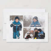 メリークリスマスフォトドーブマゼンタグリーン シーズンカード (裏面)