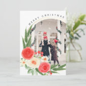 メリークリスマスフォトパーソナライズされたウィンターフローラ (スタンド正面)