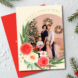 メリークリスマスフォトパーソナライズされたウィンターフローラ