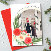 メリークリスマスフォトパーソナライズされたウィンターフローラ