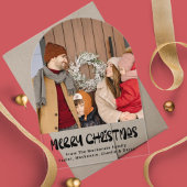 メリークリスマスフォトパーソナライズされたカード アクリル招待状