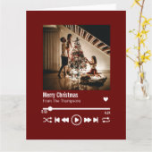 メリークリスマスフォトパーソナライズされたグリーティング カード (黄色い花)