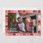 メリークリスマスフォトパーソナライズされたシグネチャー シーズンカード (正面)