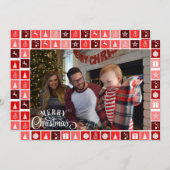 メリークリスマスフォトパーソナライズされたシグネチャー シーズンカード (正面/裏面)