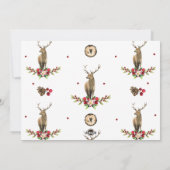 メリークリスマスフォトパーソナライズされたディアディイル シーズンカード (裏面)