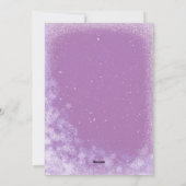 メリークリスマスフォトパーソナライズされたパープルモダン シーズンカード (裏面)