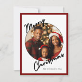 メリークリスマスフォトパーソナライズされたホリデー シーズンカード (正面)
