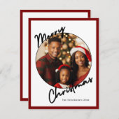メリークリスマスフォトパーソナライズされたホリデー シーズンカード (正面/裏面)