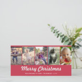メリークリスマスフォトパーソナライズされた数々のホリデー シーズンカード (スタンド正面)