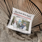 メリークリスマスフォトパーソナライズされた新聞 クッション