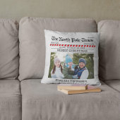 メリークリスマスフォトパーソナライズされた新聞 クッション