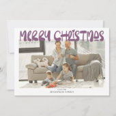 メリークリスマスフォトパーソナライズされた シーズンカード (正面)