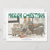 メリークリスマスフォトパーソナライズされた シーズンカード (正面)