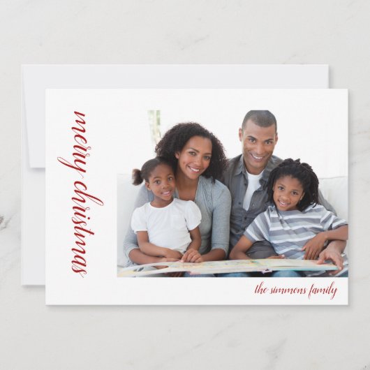 メリークリスマスフォトパーソナライズされた |休日 (正面)