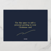 メリークリスマスフォトフォイルホリデーカード 箔シーズンカード (裏面)