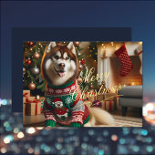 メリークリスマスフォトフォイルホリデーカード 箔シーズンカード